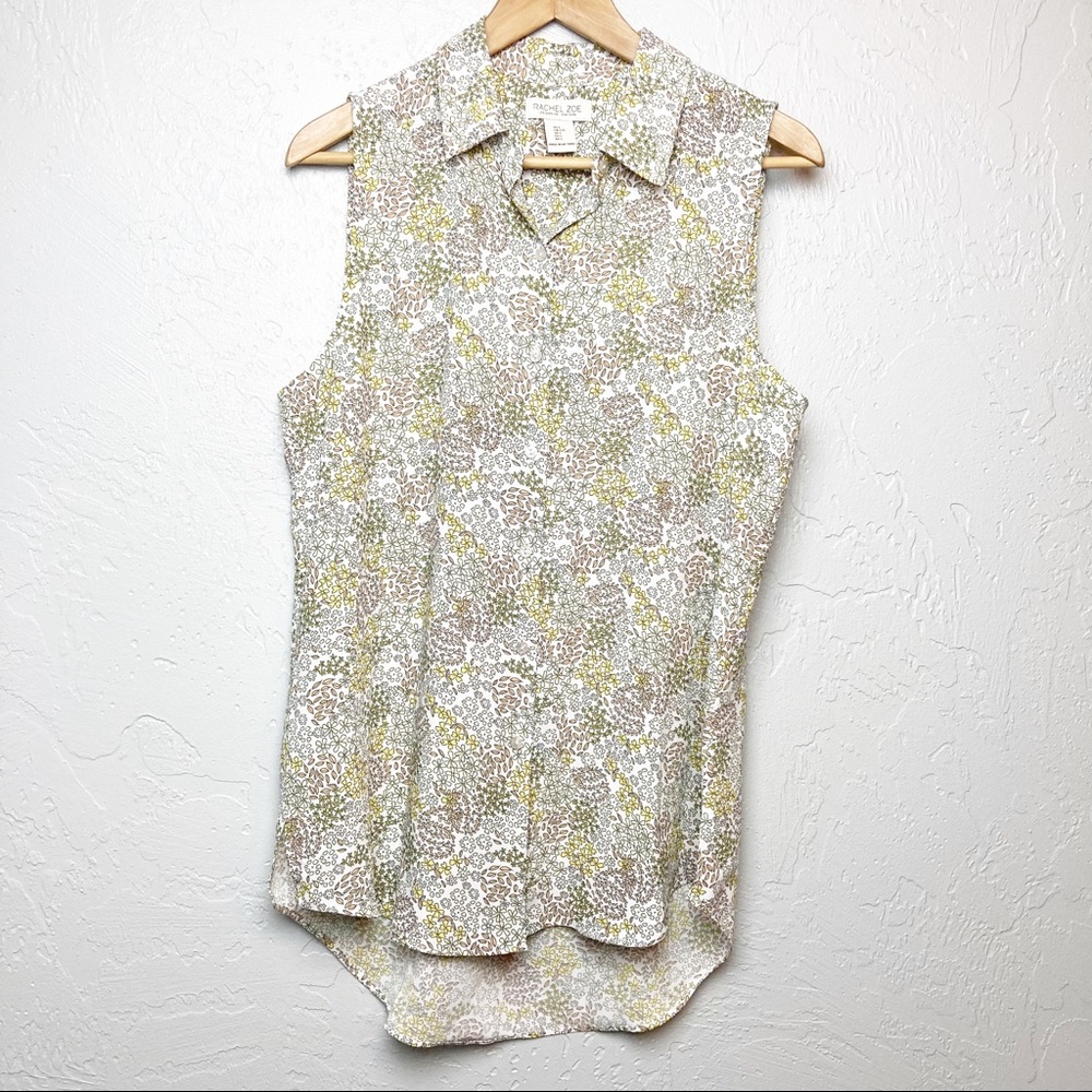 Rachel Zoe White Floral Tank